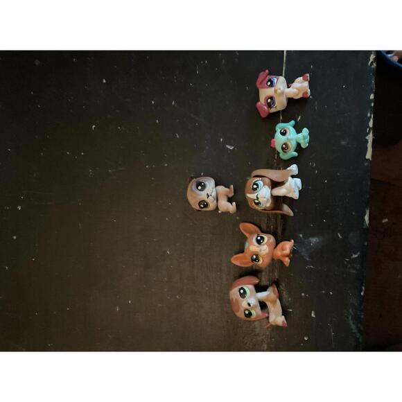 Littlest Pet Shop Miniature Toy Figures Set of 6 Puppies - Picture 1 of 5